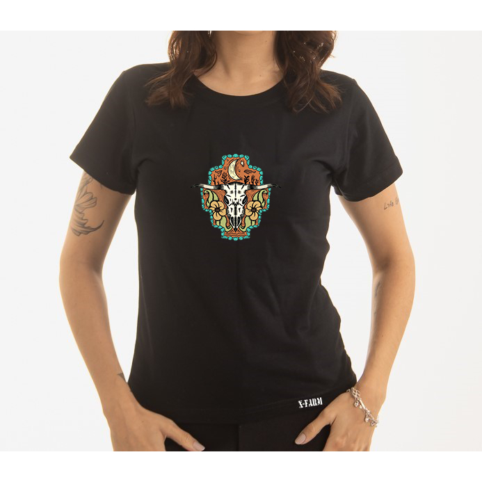Baby Look Feminino 100% Algodão Estampa Boi Do Sertão Super Confortavél Alta Qualidade
