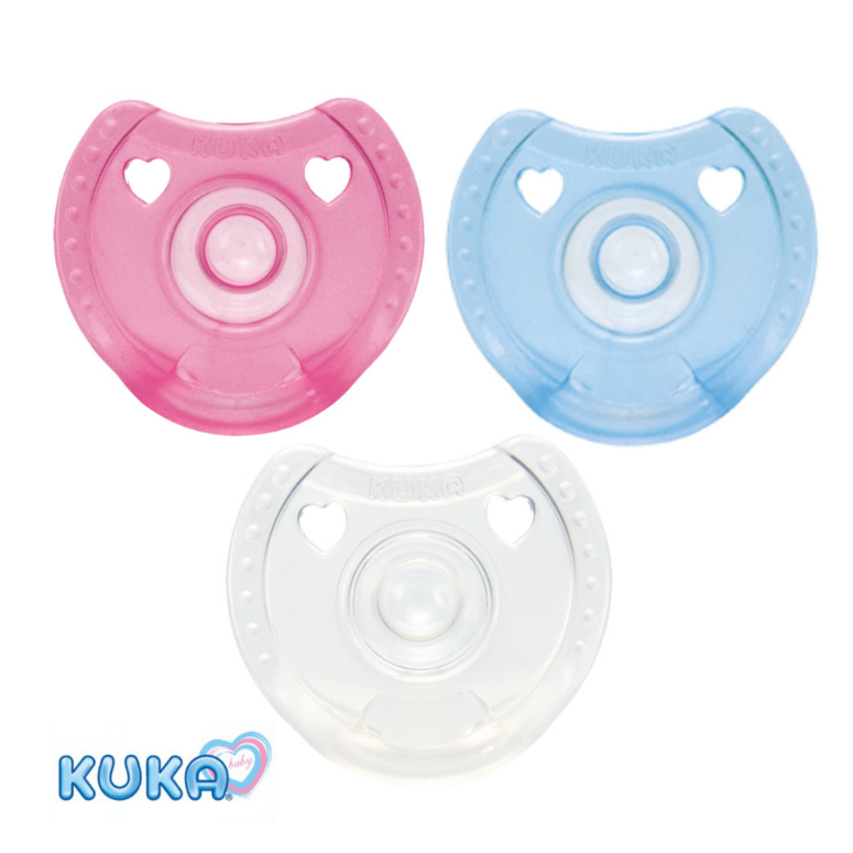 Chupeta 100% Silicone Kuka Bico Reto Redondo 0-6 meses com Alça Design Higiênica e  Fácil de Limpar em Oferta na Shopee