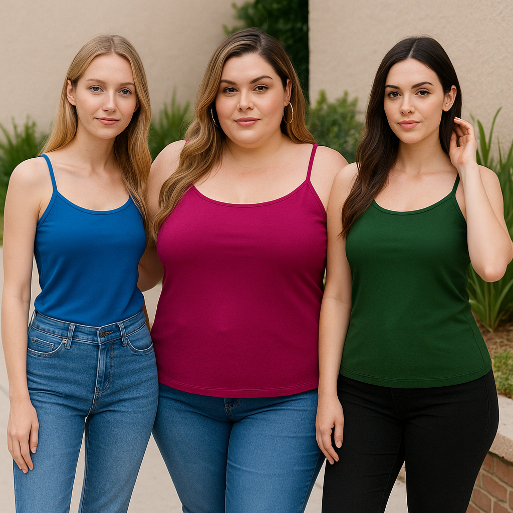 KIT 5 BLUSA ALCINHA REGATA EM MALHA SUEDE CORES VÃO SORTIDAS TAMANHO ( P M G)