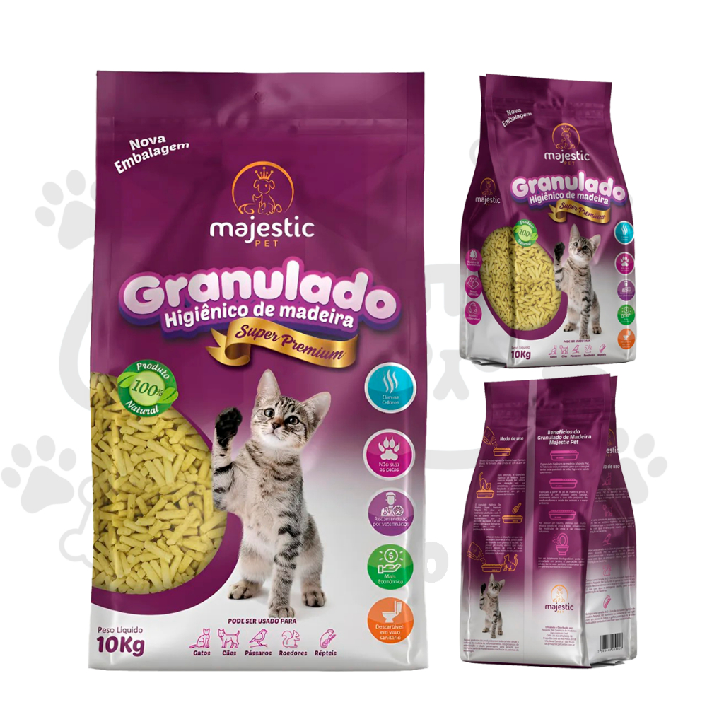 Granulado Higiênico de Madeira Majestic Super Premium 10kg