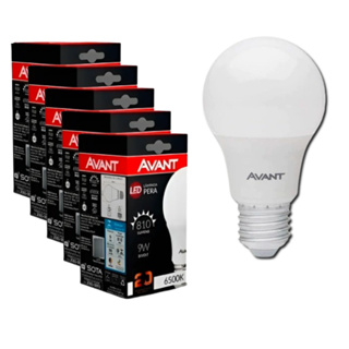 Kit 10 Lâmpadas Led Bulbo Alta Potência 9w 6500k Atacado Avant Luz Branca Bi-Volt110V/220V em Oferta na Shopee