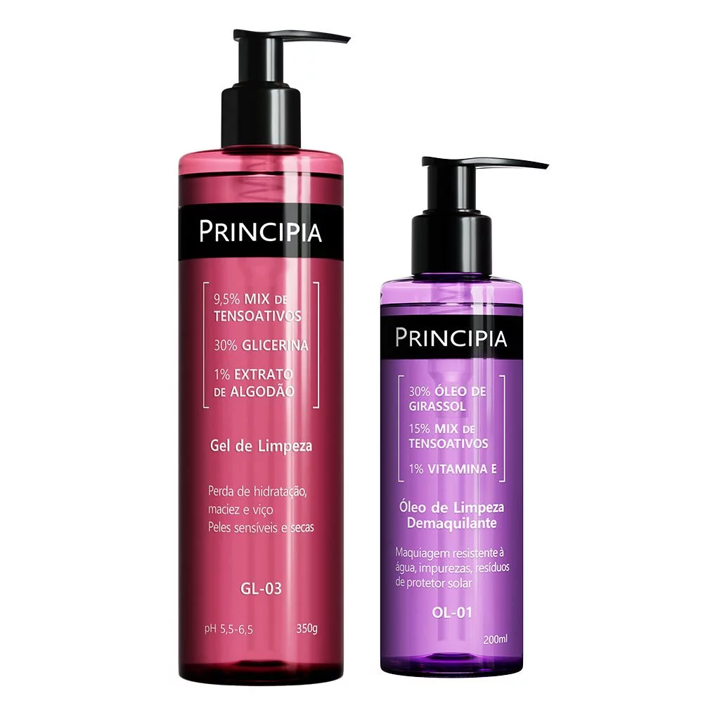 Principia Kit Double Cleasing c/ Óleo de Limpeza OL-01 + Gel de Limpeza GL-03