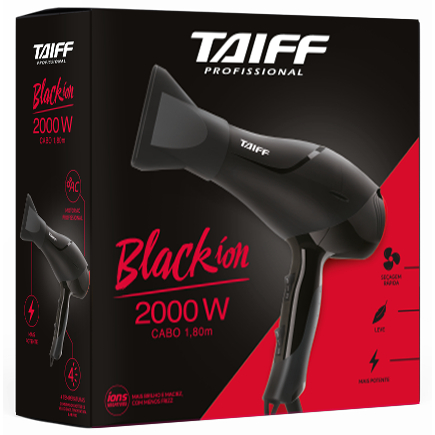 Secador Taiff Black Ion 127V 2000W