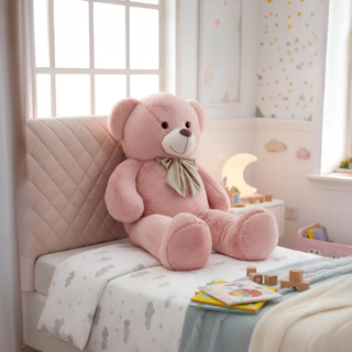 Urso Teddy Gigante Pelúcia Macia com Laço Várias Cores Presente Infantil e Decoração em Oferta na Shopee