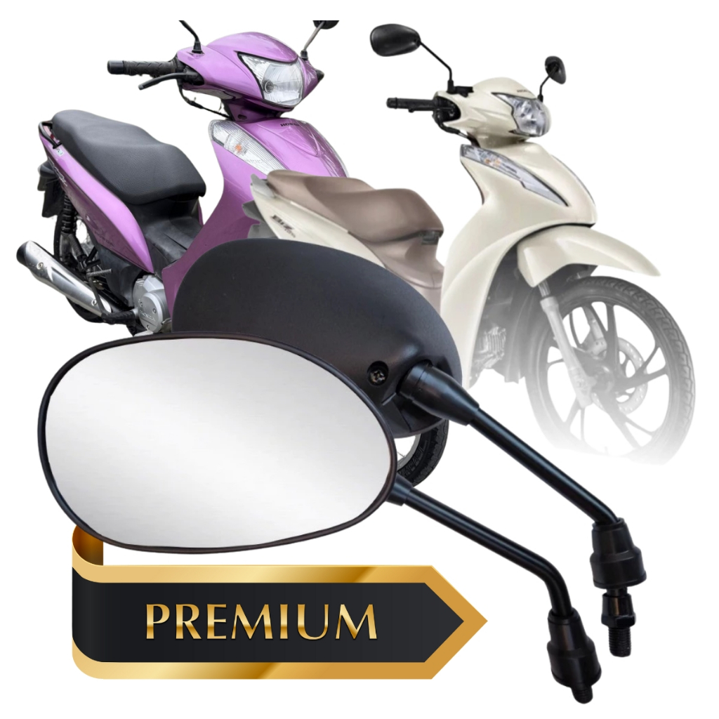Retrovisor Da Biz 125 Par Espelho Para Bros Cg Pop