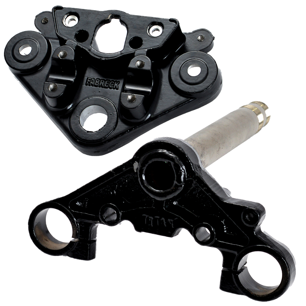 Par Mesa Superior e Inferior Titan 150 2004 a 2008 Mesa de Direção e Bengala Fabreck em Oferta na Shopee