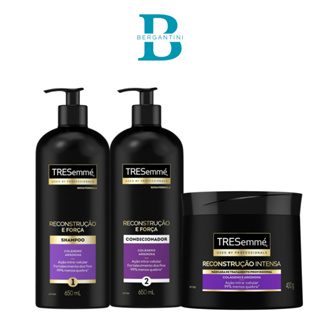 Kit TRESemmé Reconstrução Intensa Máscara 400g Shampoo e Condicionador 650ml em Oferta na Shopee