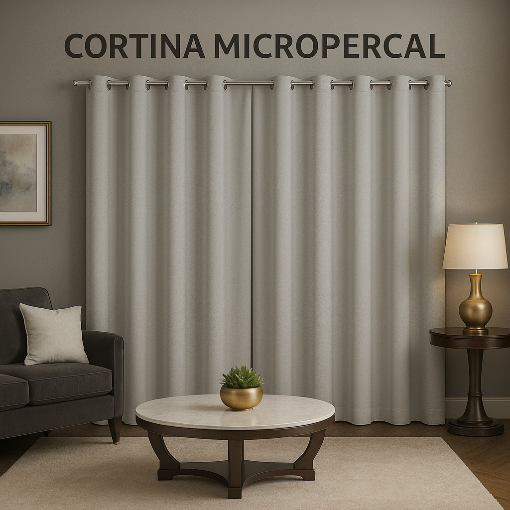 Cortina de Micro Percal para sala e quarto 4.00 largura (Altura você escolhe) em Oferta na Shopee