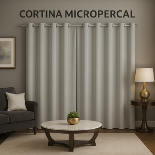 Cortina de Micro Percal para sala e quarto 4.00 largura (Altura você escolhe) em Oferta na Shopee