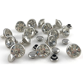 Rebite de Strass Cristal 8mm – Ponto de Luz para Rebitar / Aplique em Roupas e Acessórios em Oferta na Shopee