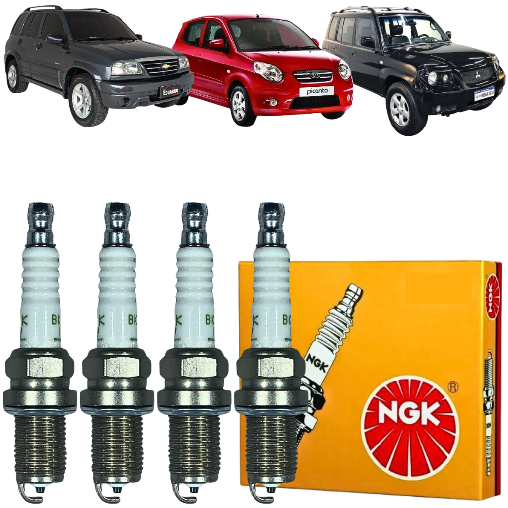 Jogo Vela Ignição Ngk Mitsubishi L200 Pajero Tr4 Suzuki Sx4