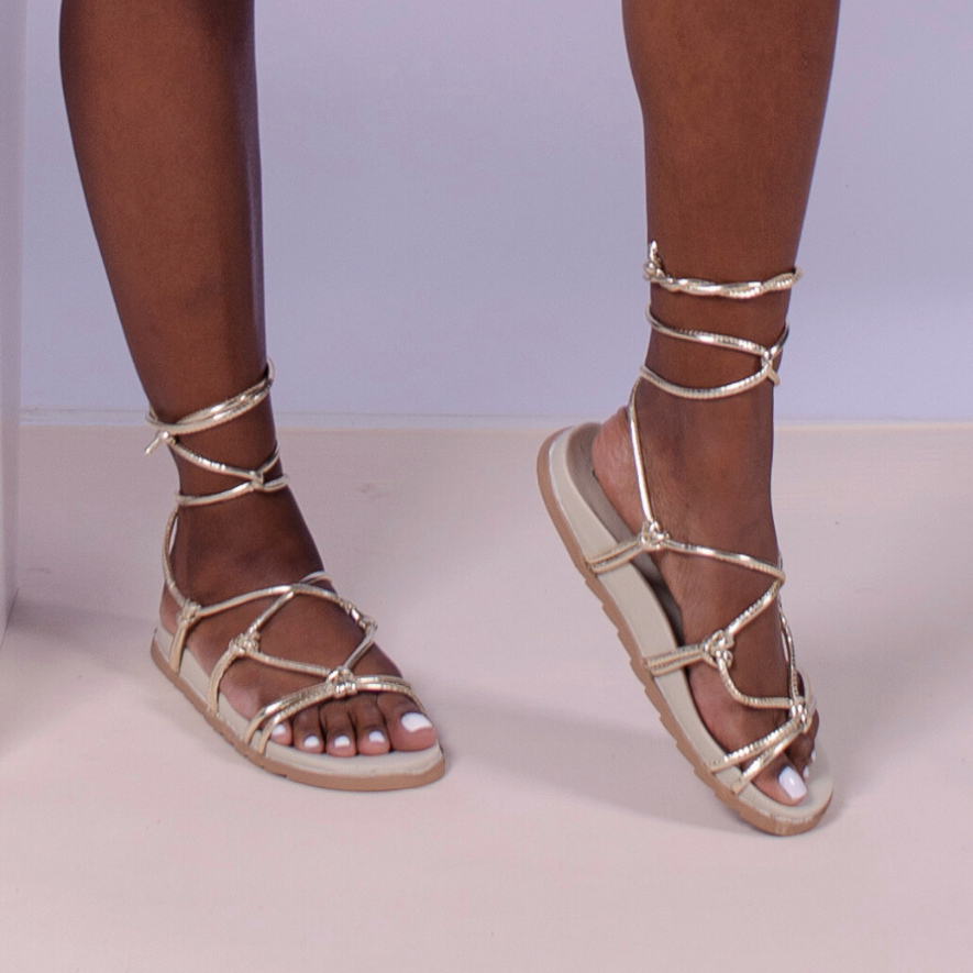 Sandalia Papete Flatform Feminino Tiras De Amarrar Slide em Oferta na Shopee