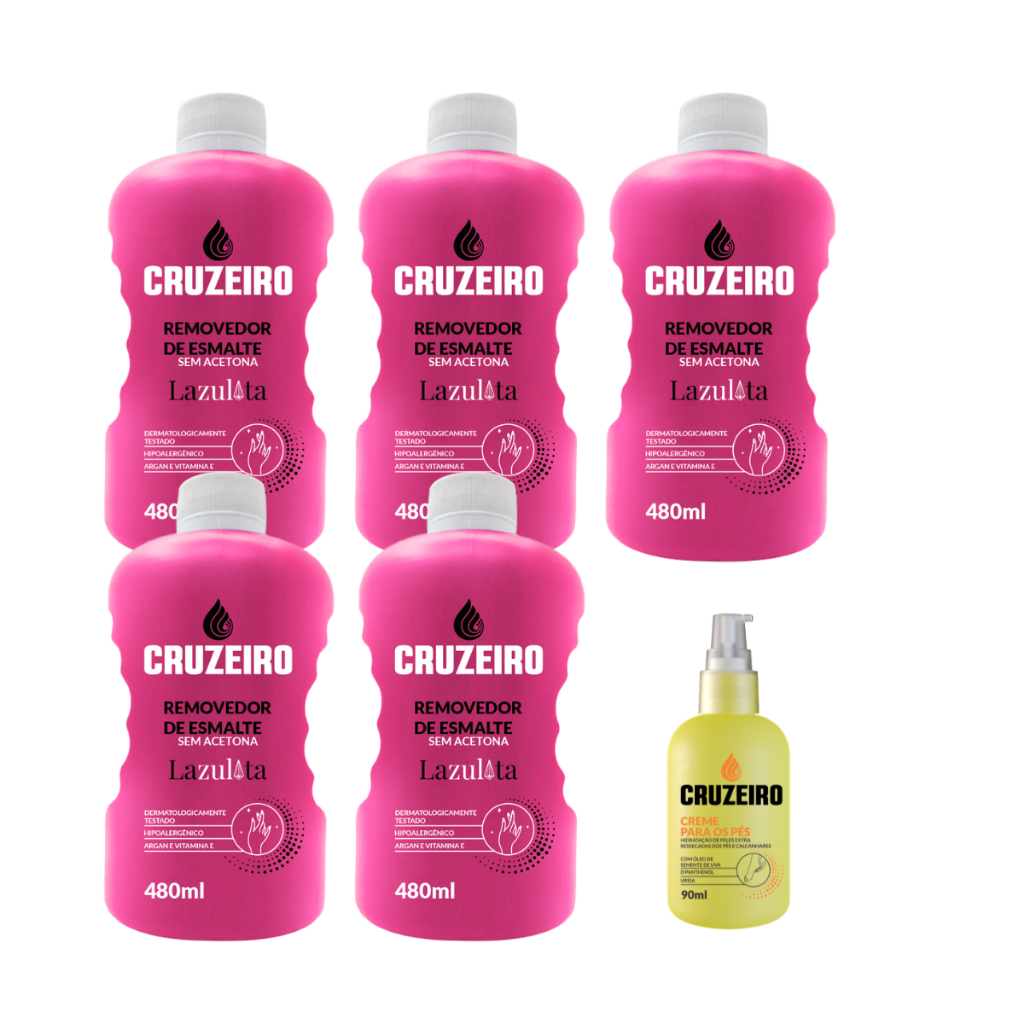 Linha Unhas - Removedor Esmalte Cruzeiro 480ml Sem Acetona