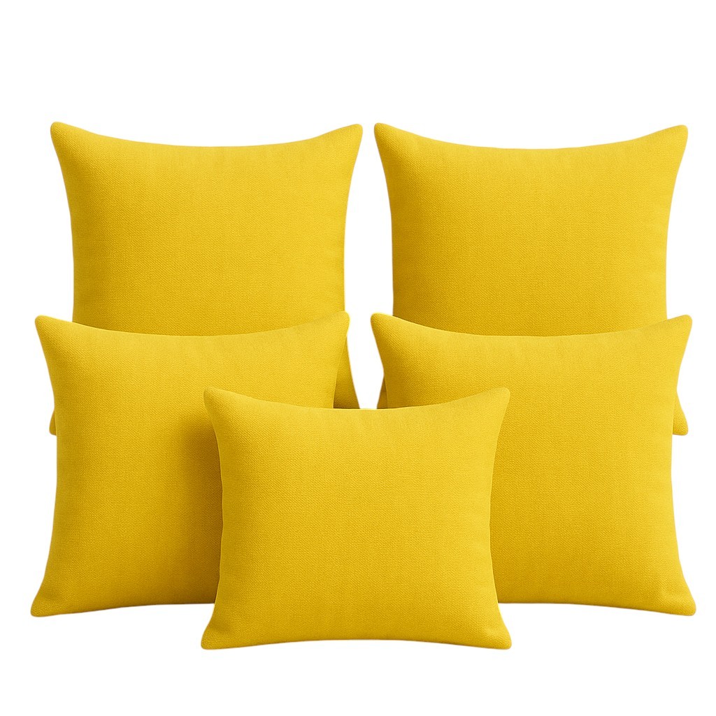 5 Capas Almofadas Decorativas Lisas Queima Estoque 50x50 Sem Refil