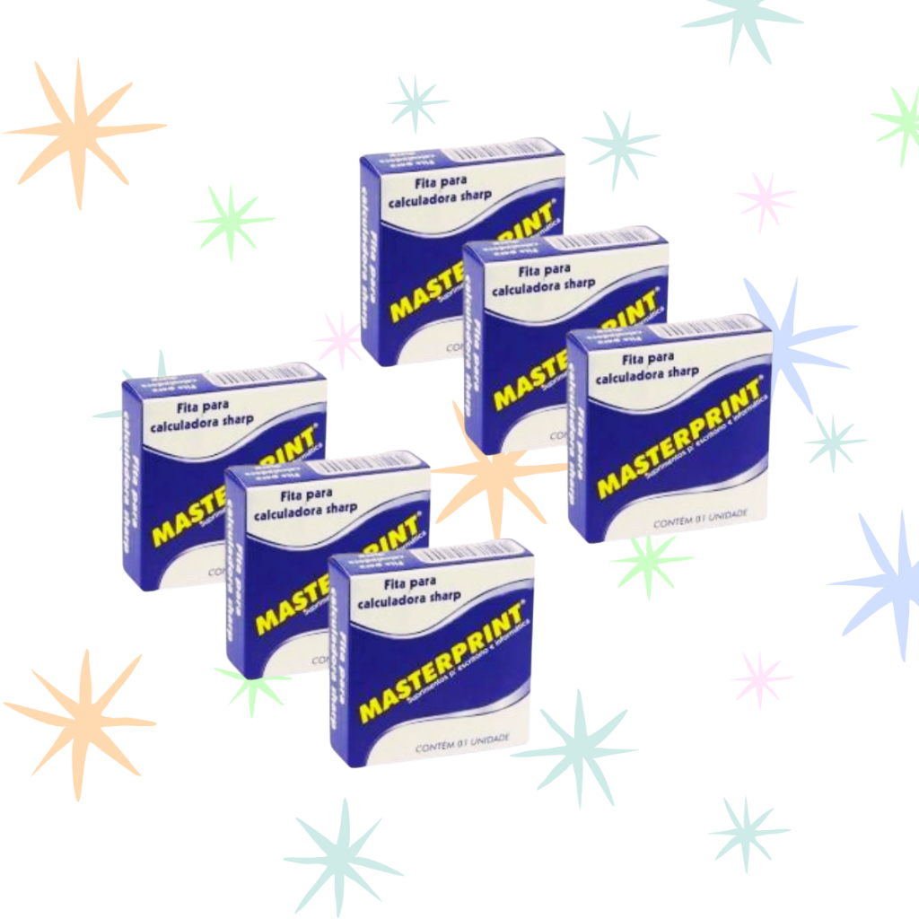 Kits de Fita Para Calculadora Sharp 13mmx4m Masterprint