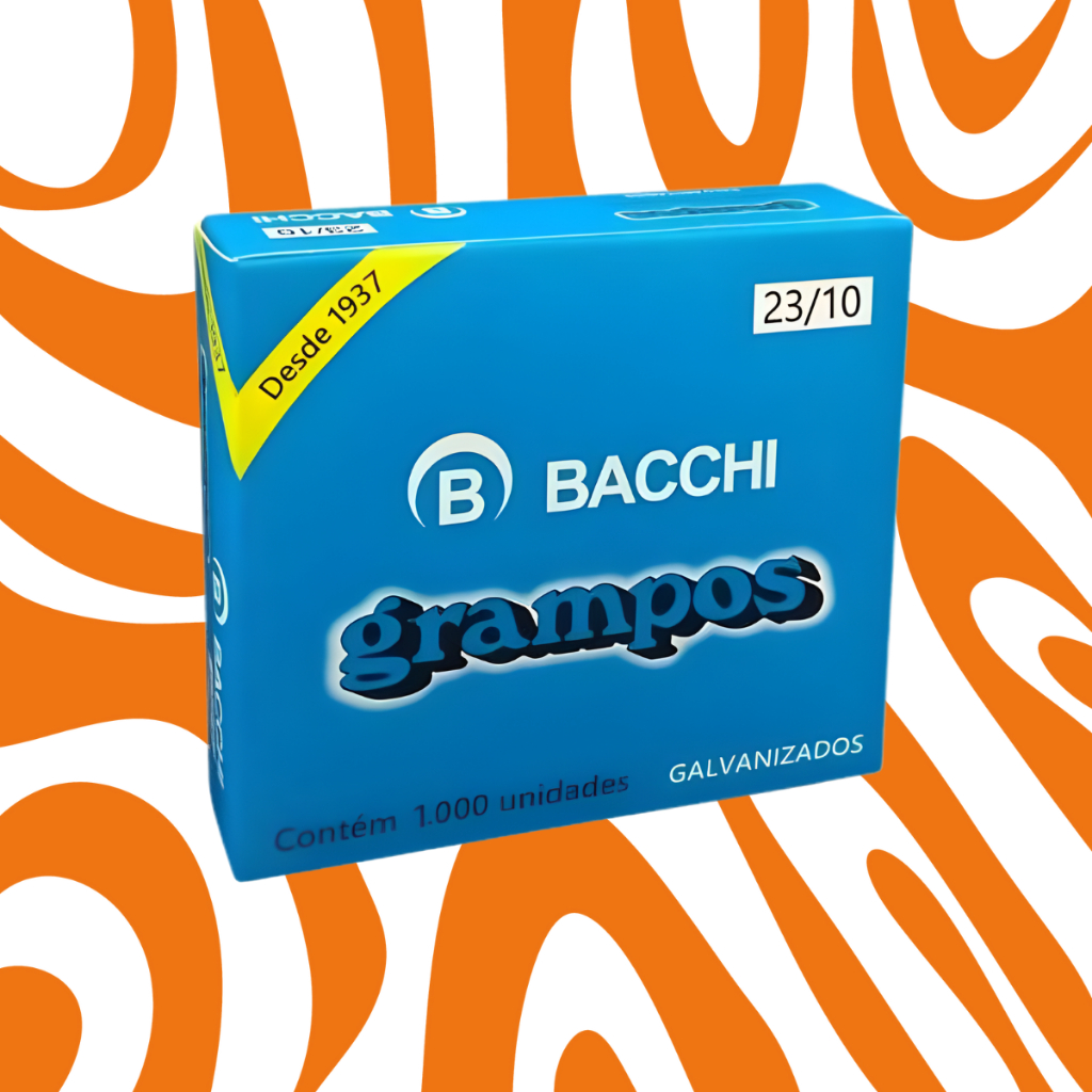 Grampo 23/10 Galvanizado Bacchi com 1000 Unidades