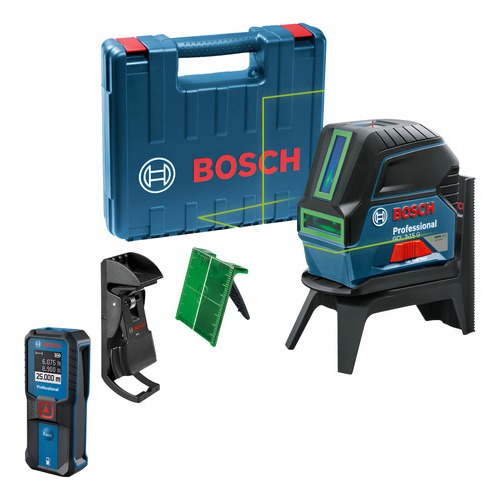 Nível Laser Bosch Verde GCL 2-15G + Trena Laser Bosch GLM 25-23