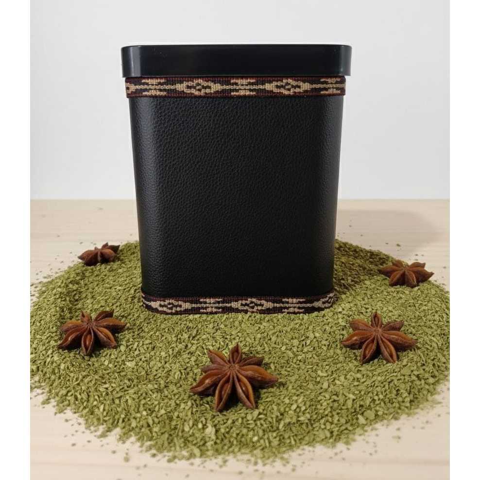 Porta ervas revestido em courino em Oferta na Shopee