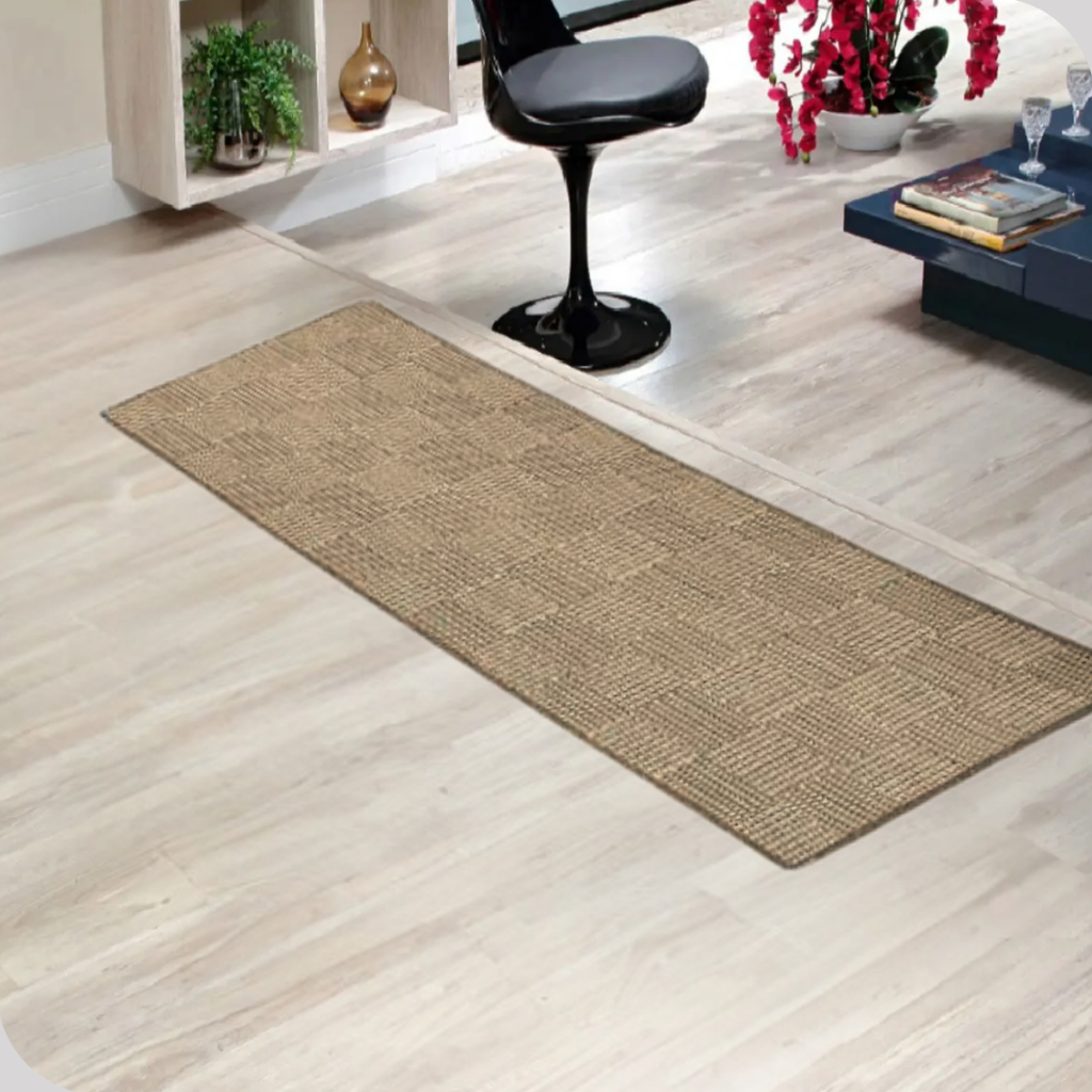 Passadeira Tapete Sisal 2,30m Corredor Cozinha Bege Lancer em Oferta na Shopee