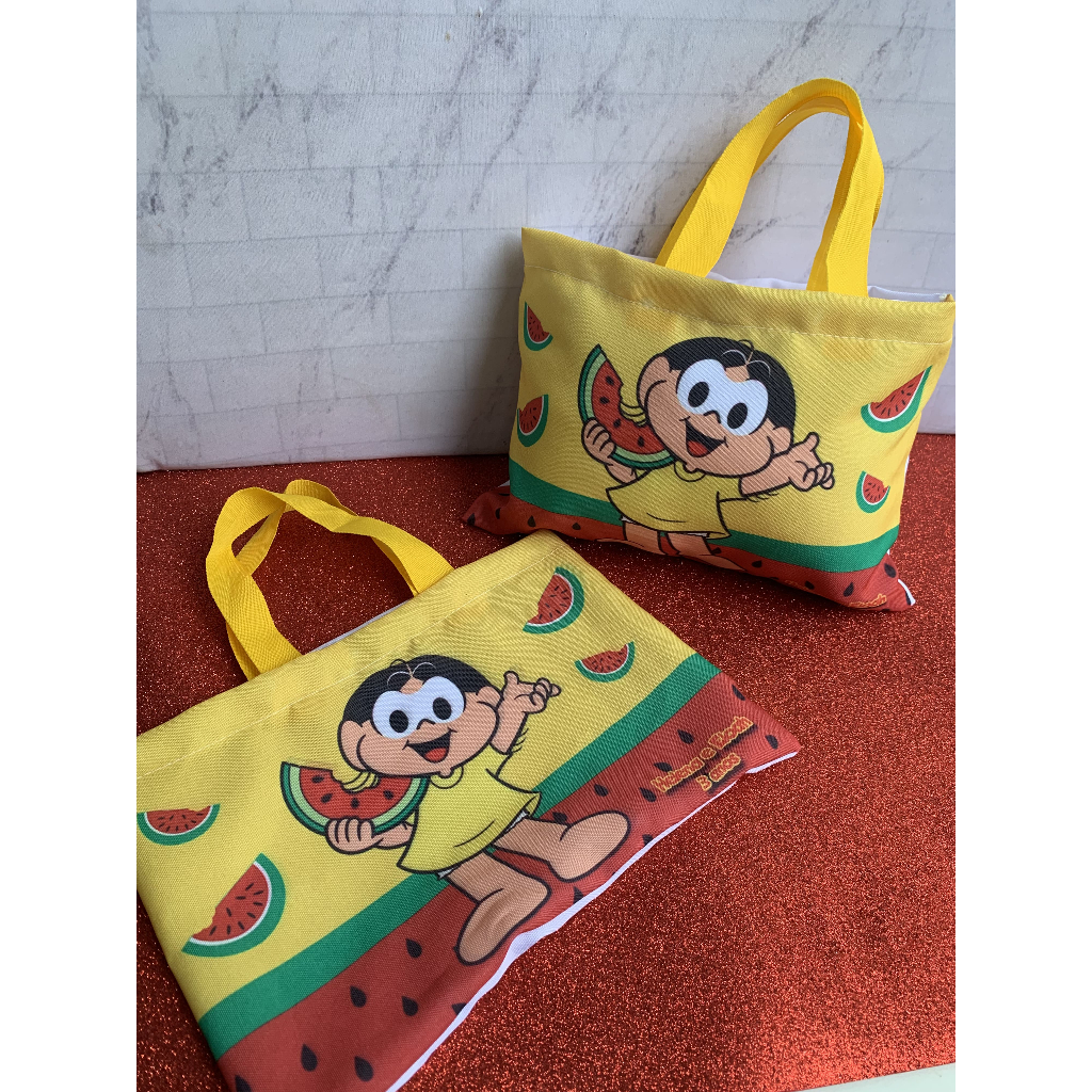 Sacolinha Eco Bag personalizada Magali Festa Aniversário Lembrancinha Sacolinha Infantil