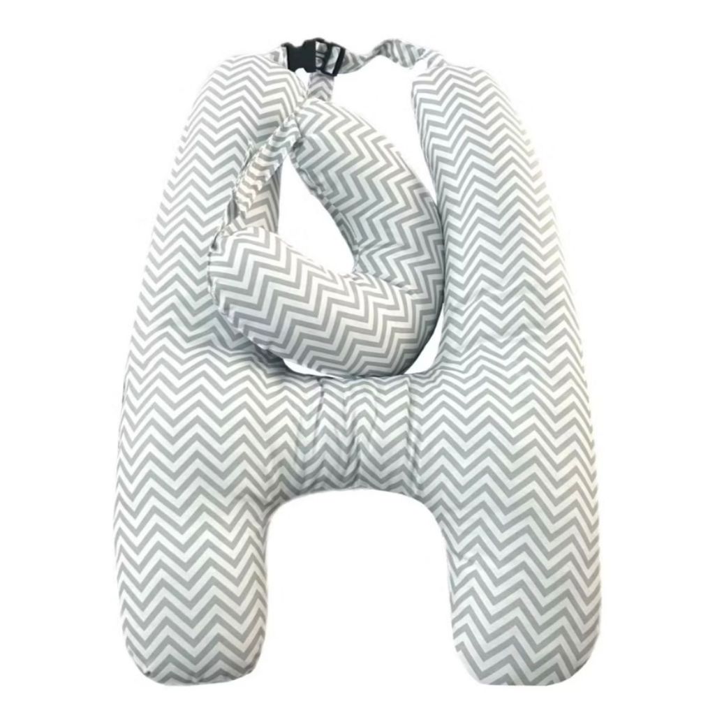 Imagem Almofada para Carro com Apoio de Pescoço (Chevron Cinza)