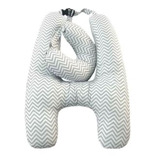 Almofada para Carro com Apoio de Pescoço (Chevron Cinza) em Oferta na Shopee