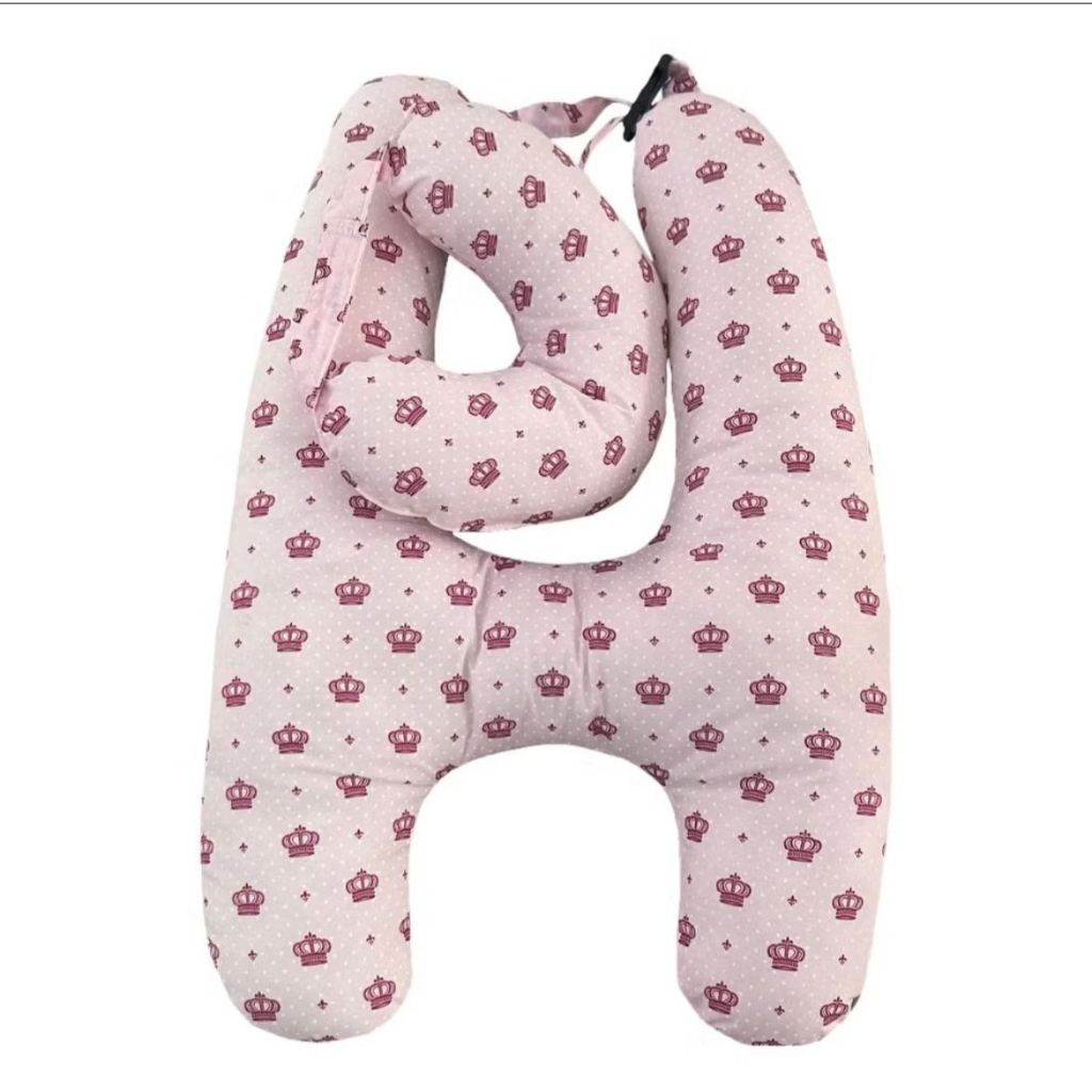 Almofada para Carro com Apoio de Pescoço (Coroa Rosa)