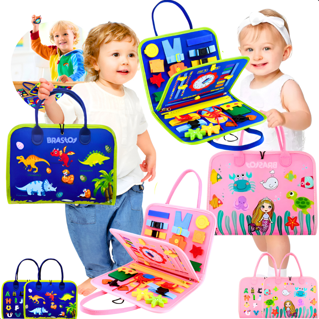Baby Busy Board Early Educational Toys Toddlers Montessori Atividade Sensorial Aprender Habilidades Básicas