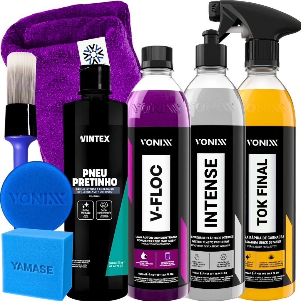 KIT SHAMPOO V-FLOC CERA TOK FINAL REVITALIZADOR INTENSE VONIXX PRETINHO VINTEX em Oferta na Shopee
