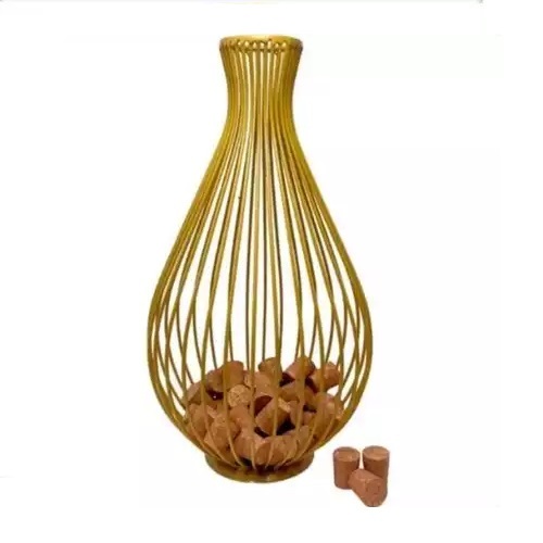 Porta Rolha Garrafa Decorativa Gota Dourada