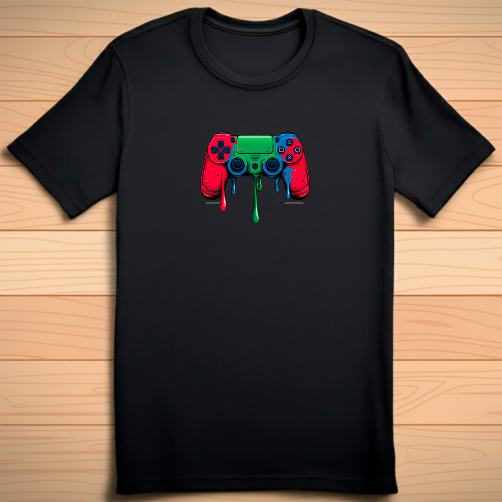 Camiseta controle colorido 100% Algodão , jogos videogame, jogos gamer PS, PS3, PS4, PS5, nerd, geek