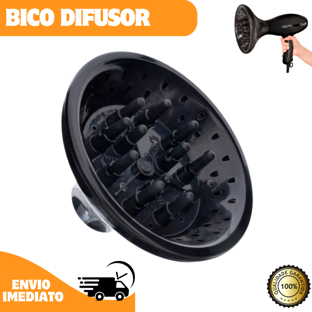 Difusor para secador de cabelo cacheado universal definidor modelador em Oferta na Shopee