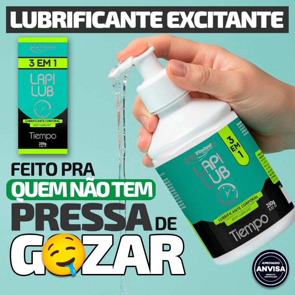 GEL LAPI LUB 3 EM 1 TIEMPO O O SEGREDO DE QUEM SEGURA MAIS E FAZ ELA PEDIR BIS