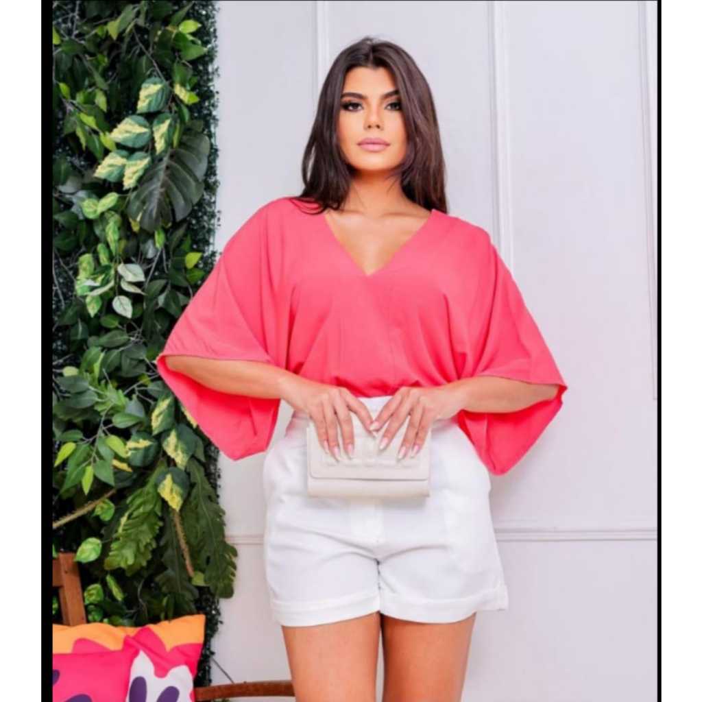 Blusa Bata Kimono Feminina Tecido Dunas | Não Amassa | Veste 40 ao 44 | Conforto e Elegância em Oferta na Shopee