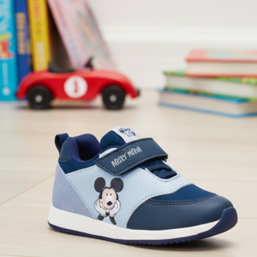 Tênis Infantil Micky | Masculino | Azul | 20 ao 27  | Calce Fácil | Escolar e Passeio |  Disney
