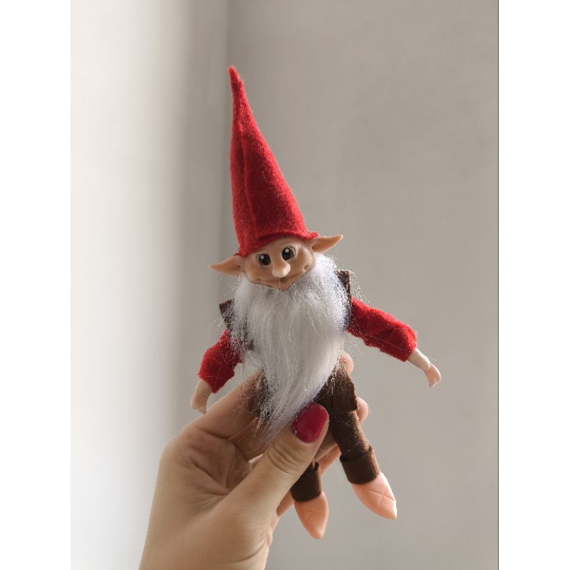 Duende Mágico Vermelho da Sorte Articulado Artesanal Garraduende Gnomo Mágico Esotérico Místico