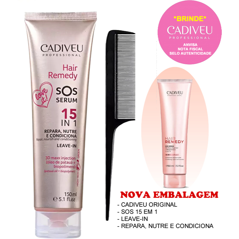Hair Remedy Sos Sérum 15 em 1 Cadiveu Leave In 150ml - Comprar com Melhor Preço em Cuidados com a Pele