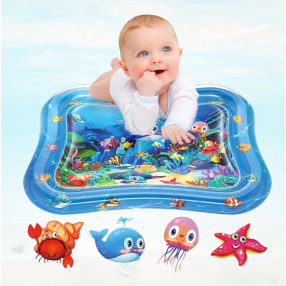 Tapete Infantil Bebê Inflável Água Atividades Sensorial Almofada Menino e Menina redondo e quadrado