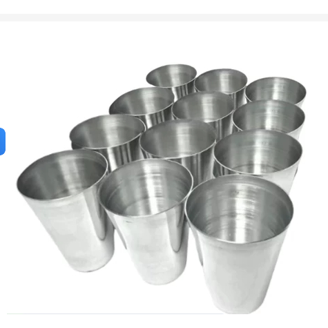 Kit com 12 Copo Cônico de Alumínio Polido 350ml em Oferta na Shopee