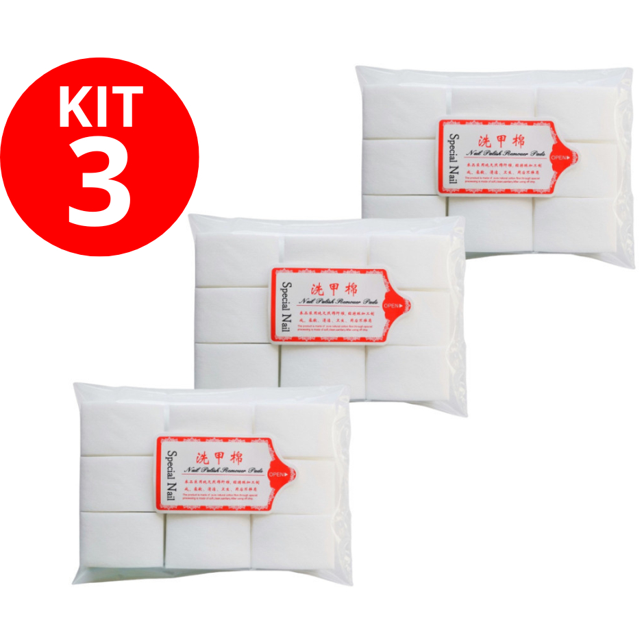 Kit 3 Algodões Prensado Para Manicure e Nail Designer Unhas em Oferta na Shopee