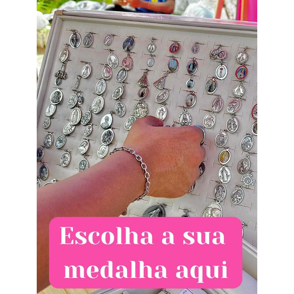 Medalha Italiana Nossa Senhora Santos | Escolha sua Medalha | Unidade
