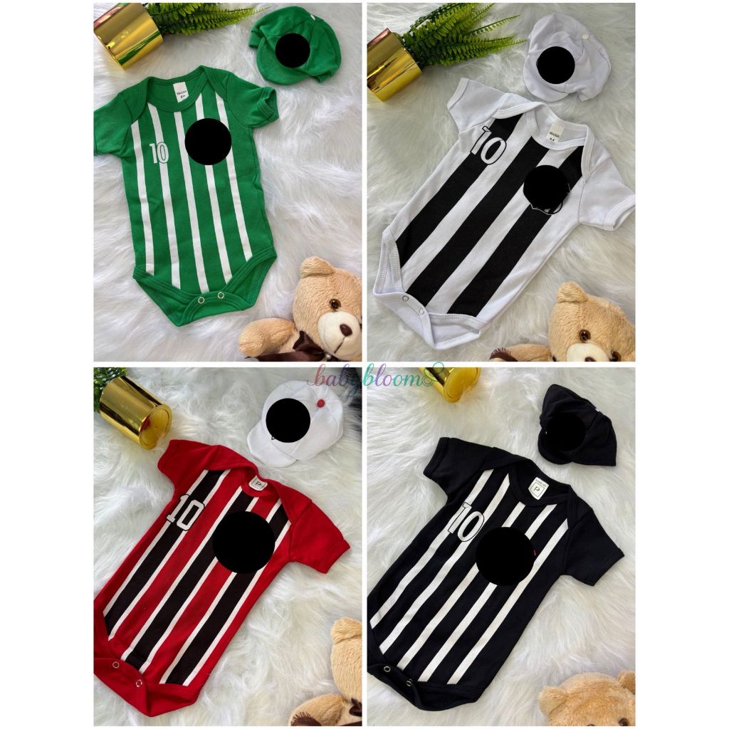 Body e Acessório Boina Infantis Temáticos Times brasileiros para Mêsversário e Fantasias em Oferta na Shopee