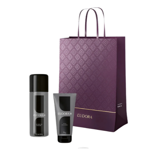 kit Espuma De Barbear + Balm Pós-barba Eudora H: - Eudora