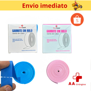 Garrote Descartável Azul / Rosa - 25 Unidades Sem Latex em Oferta na Shopee