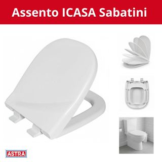 Tampa Sanitária Soft Close ICASA Sabatini Branco PP Astra em Oferta na Shopee