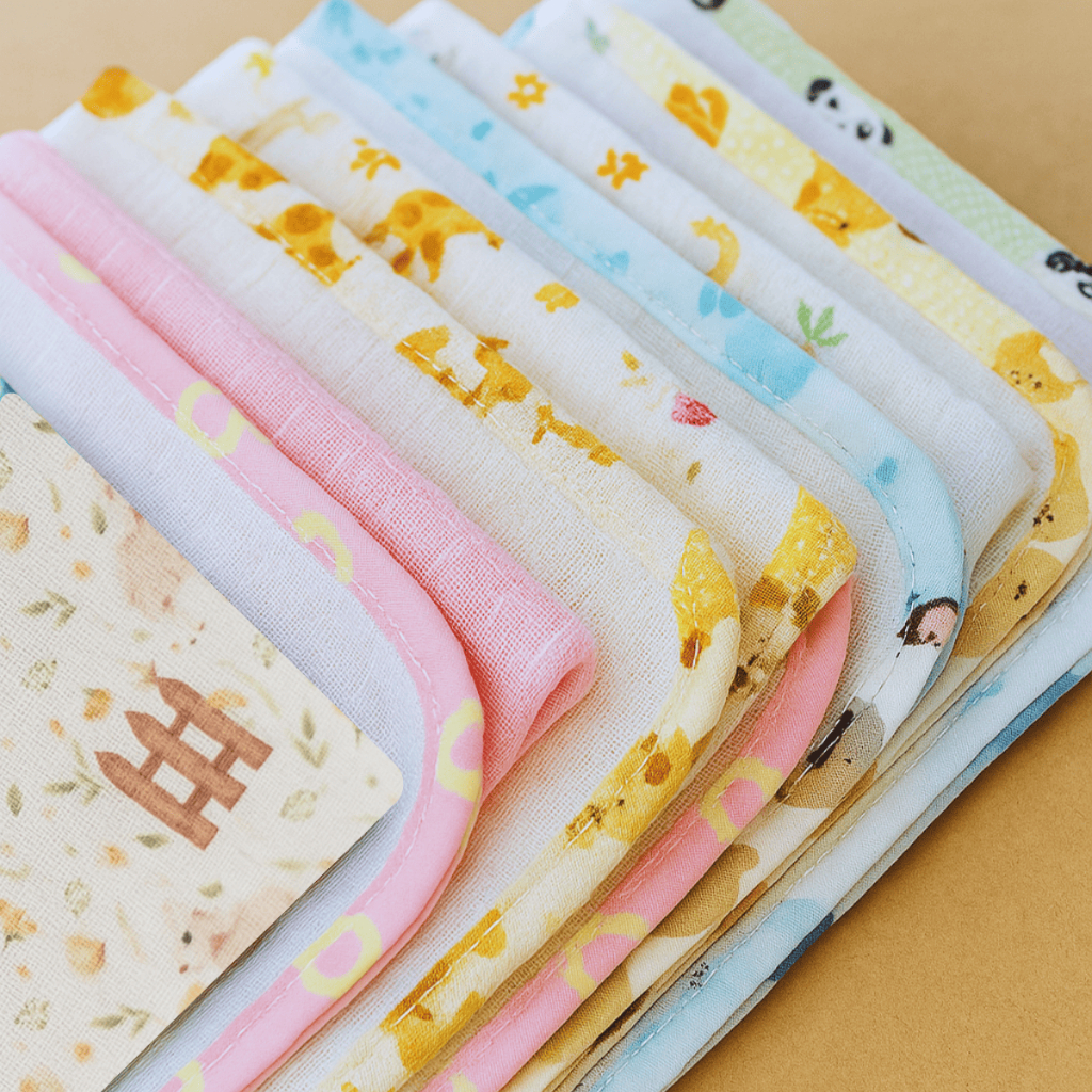 Fraldinha de Boca Bebê Kit com 10 100% Algodão Macia - Paninho Babete Menino Menina Sortido Premium