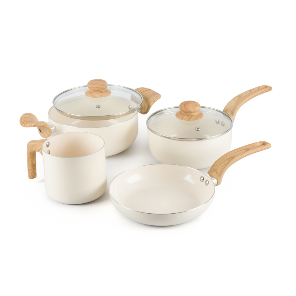 Jogo De Panelas Cerâmica 4 Peças Vanilla