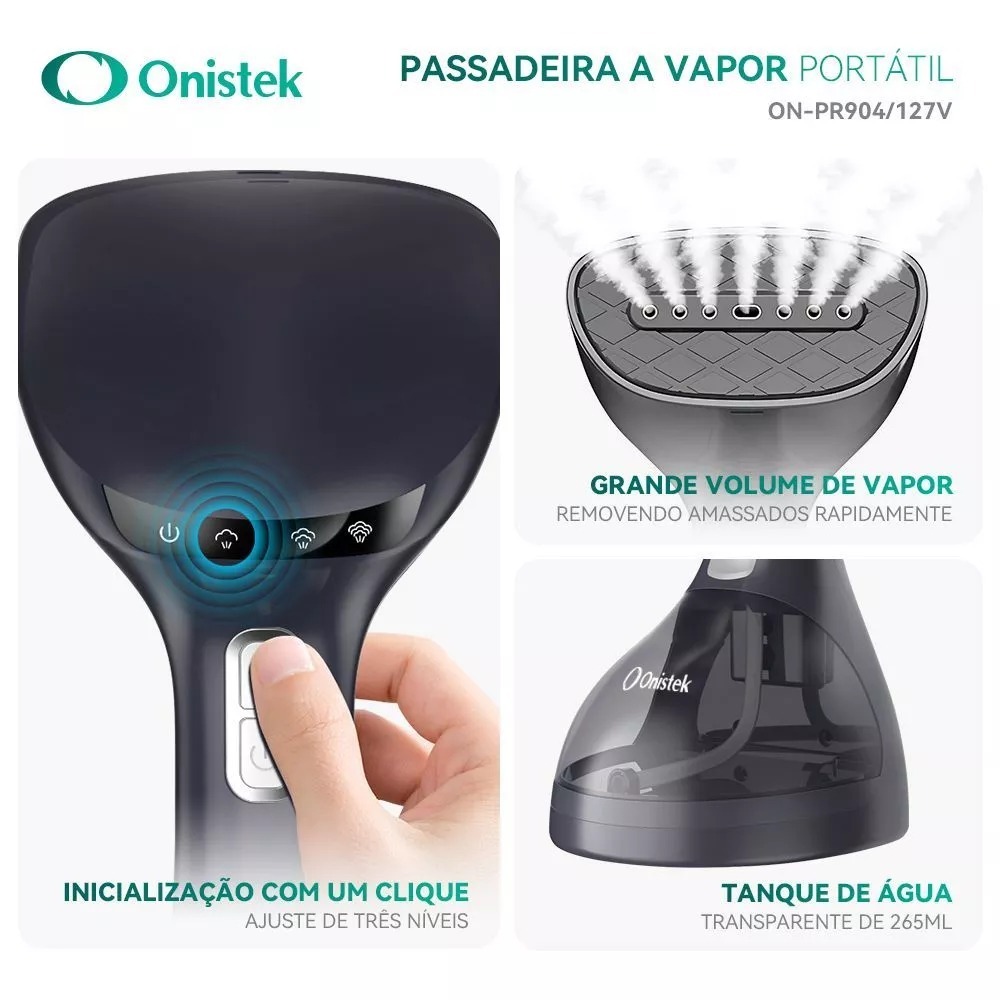 Detalhes do Passadeira A Vapor Portátil 1200w 110v Vaporizador Roupas