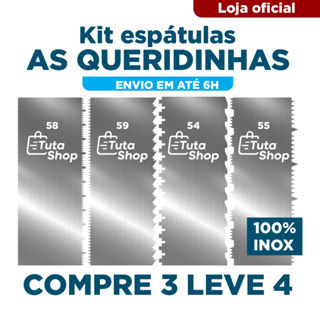 Kit Espátulas Decorativas As Queridinhas em Aço Inox Espátulas para Bolo em Inox em Oferta na Shopee