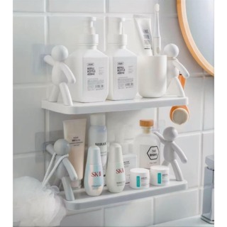 Prateleira Adesiva Multiuso – Organizador de Cozinha e Banheiro Criativo Bonequinho em Oferta na Shopee